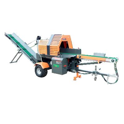 China Farms firewood processor with hydraulic control log fxiing to maintain non manual pressing type for sale