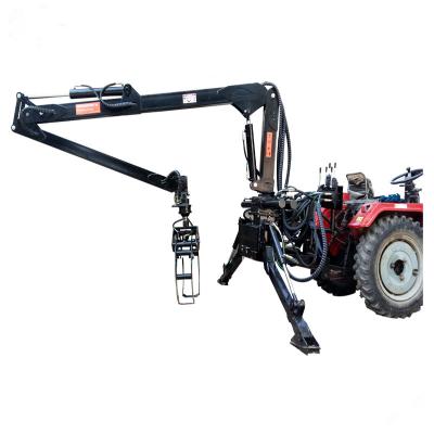 China Farms log loading crane grapple for tractor truck for sale