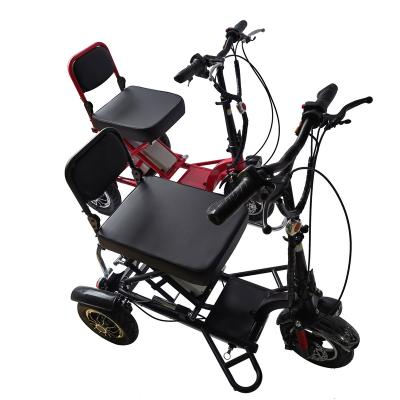 China Convenient Electric Passenger Tricycle Adult Two Seat Manufacturer Folding Electric Tricycle for sale