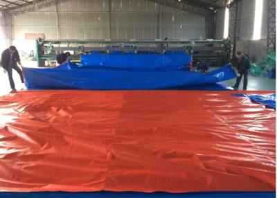 China 80-120gsm durable & long life blue/orange different color PE tarpaulin , 2*3m,3*4m etc for sale