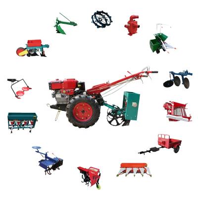 China Grows 2021 Best Price Agriculture Rotary Tillers Walking Tractor / Walking Tractor Attachments Rotary Tiller For Sale for sale