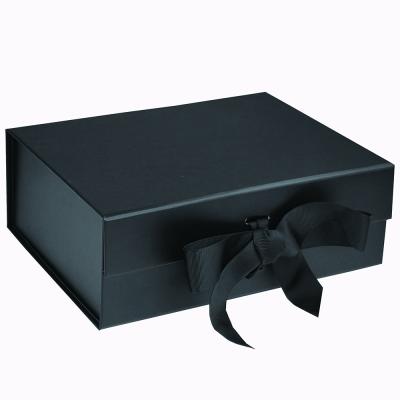 China White Magnetic Luxury Magnet Closure Gift Cardboard Recyclable Custom Paper Rigid Collapsible Folding Shopping Boxes and Box Black for sale