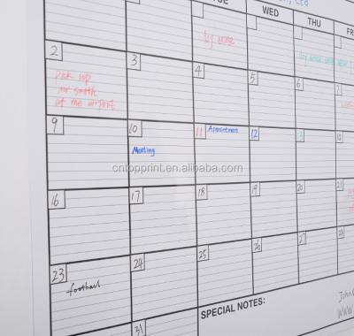 China High Quality Printing 2021 58x38 Dry Erase or Wet Erase 12 Month Calendar for sale