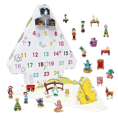 China Recyclable Advent Calendars For Kids Christmas Countdown Toy Calendars Xmas Novelty Toy Assortment Set for sale