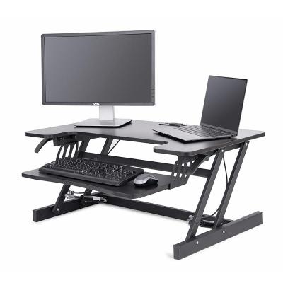 China Healthy Choice Life Size Adjustable Standing Desk Monitor Riser Table Top Sit To Stand Workstation for sale