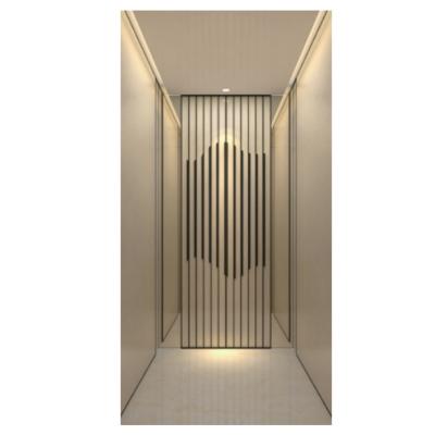 China Modern 12 Floors Stops 1000kg Home Elevator Gold Small Elevator Lift For Villa for sale