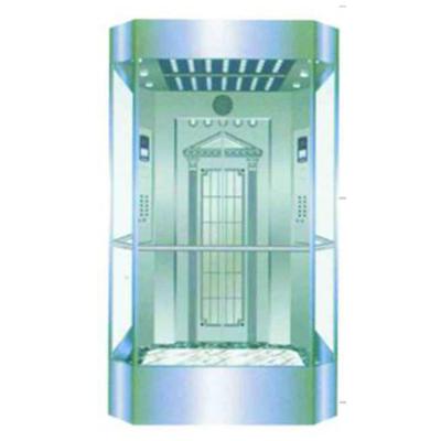 China Traditional Cheap Commercial Outdoor Panoramic Elevator Flat Glass Elevator for sale