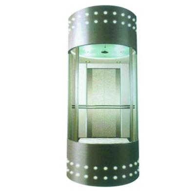 China Traditional FUJI Square Panoramic Elevator Lift army green Industrial style Observation Elevator for sale