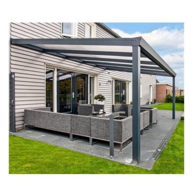 China Aluminum Patio Roof Germany Garden Gazebo 3x4 Pergola Gazebo With Aluminum Frame And Polycarbonate Roof for sale