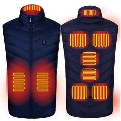 China ECO Raincoats Choose High Quality Windproof Men Autumn Winter Smart Heating Cotton Vest Usb Heated Vest for sale