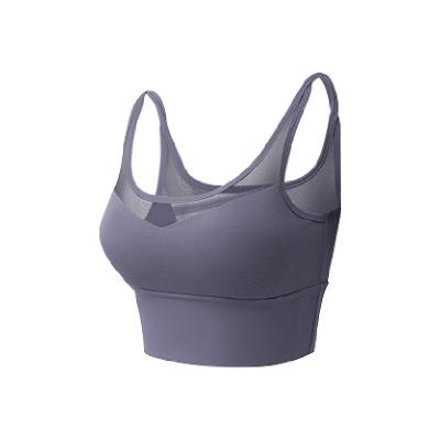 China Breathable ECO Choose Custom LOGO Ladies Seamless Exercising Strappy Wholesale Women Yoga Sport Bra Plus Size Hot Girl Fitness Gym Bra for sale