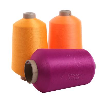 China Hot Selling High Tenacity HE Colored Blended Polyester Filament DTY Yarn For Ribbon for sale