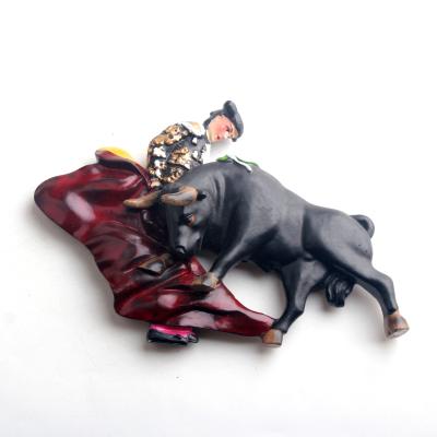 China Shape High Quality Spanish Bullfighting Resin Custom Spain Fridge Magnet for sale