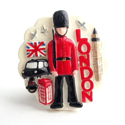 China Train British Soldier Customized Tourism Souvenirs London Fridge Magnet Stickers For Different Countries for sale