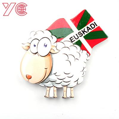 China Custom Shape Goat 3D Souvenirs Fridge Magnets World City Travel EUSKADI Animal Gift For Home Decorations for sale