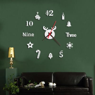 China Diy Digital Style Large Antique Modern Luxury Home Decorative Wall Clocks 3d Wall Sticker Clock Acrylic Wall Watch for sale