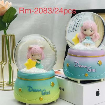 China Custom Souvenir Crystal Snow Balls from China 100mm Falling Angel Girl Snow Globe for sale