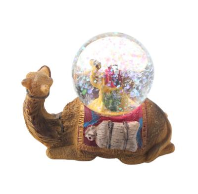 China Resin wholesale ccamel gifts Souvenirs sea factory gifts tourist snow ball for sale