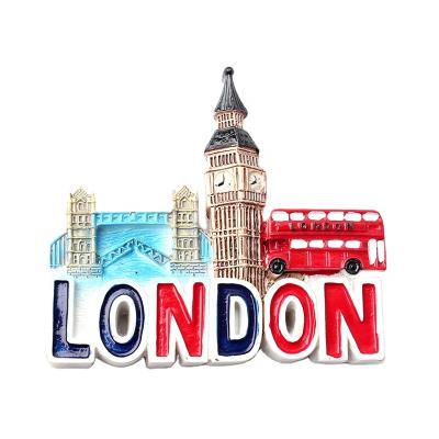 China Fashion Wholesale London Souvenir Magnets 3D Resin Fridge Magnet Home Decoration Polyresin Magnet for sale