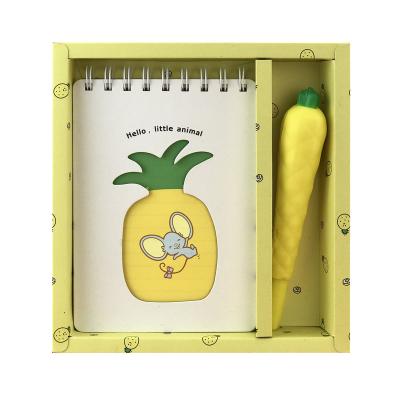 China Custom Colorful School Home Office Gift Box Cartoon Paper Stationery Set With New Soft Gel Bound Pen for sale