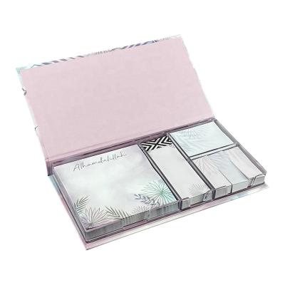 China Self Adhesive Cube Notepad Desk Organizer Box Set Custom Tear Off Paper Notepad Printing Promotional Sticky Note for sale