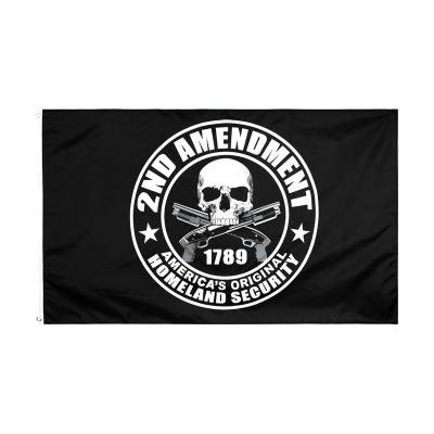 China Cheap Wholesale American FLYING 2nd Amendment Flag Banner Polyester Printed Second Amendment Flags 3x5 for sale