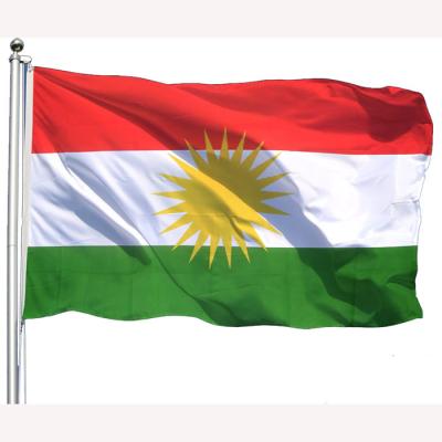 China Factory Made Polyester FLYING High Quality Printing Any Size 90x150cm Kurdistan Flag for sale