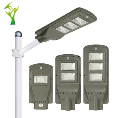 China ROAD ABS Road Park Outdoor Lighting Waterproof Garden 20w 40w 60w Integrated Solar Led Street Light for sale