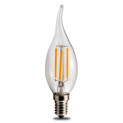 China CE RoHS Residential Filament COB Light 2W 4W 6W E27 B22 E17 E12 LED Candle Lamp E14 for sale