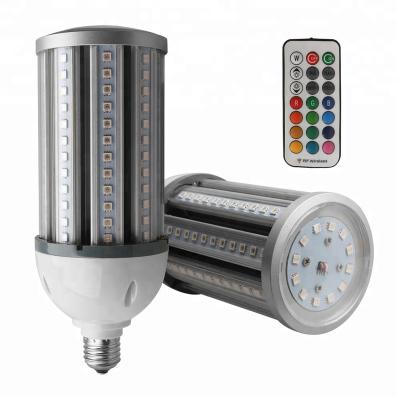 China Led Lighting Newest RGB With RF Remote Led Corn Light 40 Watt Multicolor 360 Degree Corn Bulbs for sale