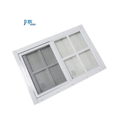 China Durable Commercial White Color Tempered Clear Glass Aluminum Sliding Hung Window 3x5m Hung Aluminum Window for sale