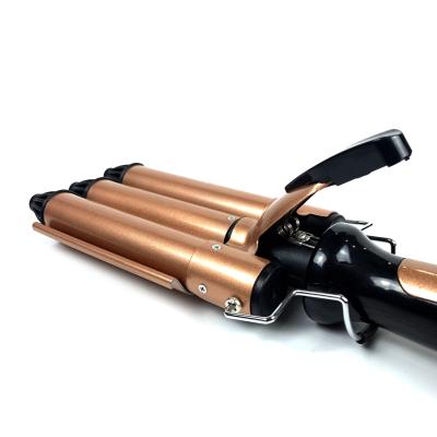 China Professional Fast Heating Hair Culer 3 in 1 Hair Curler Ceramic Rotating Hair Curling Iron for sale