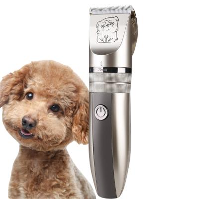 China Low Noise Rechargeable Stocked Pet Hair Remover Cutter Grooming Cat Dog Hair Trimmer Professional Pet Clipper for sale