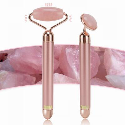 China Natural Jade Roller Massager Guasha Scraper Set For Face Neck Jade Stone Facial Massage Face Lift Roller for sale