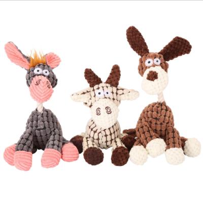 China Viable Original Factory Designer Funny Playing Stuffed High Quality Puppy Chew Toys Donkey Dog Squeaky Plush Toy for sale