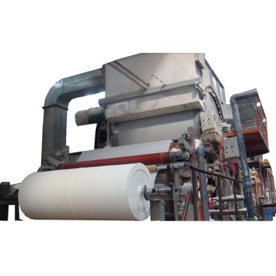 China Hotels 3200mm Large Capacity Tissue High Speed ​​Pape Yarn Inclined Paper Machine Using Waste Paper As Raw Material for sale