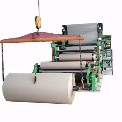 China Factory Zhengzhou Dingchen 1092mm Raw Material 5-7tons Rice Straw Wheat Straw Paper Making Machine For Kraft Paper Corrugated Paper Box for sale