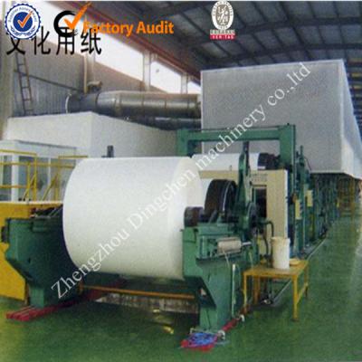 China Recycled Factory Roll Writing Paper Machine Producing 2400mm Writing Printing Paper for sale