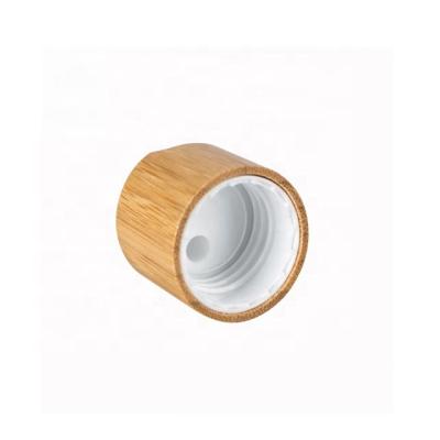 China Non Spill 24mm Disc Top Cap Bamboo Bottle Cap / Wooden Bottle Cap / Bamboo Lid For Bottle for sale