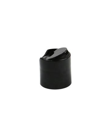 China Black Non Spill Disc Top Cap 24 Color /410 ​​Disc Cap Plastic Lotion Cap For Cosmetic for sale