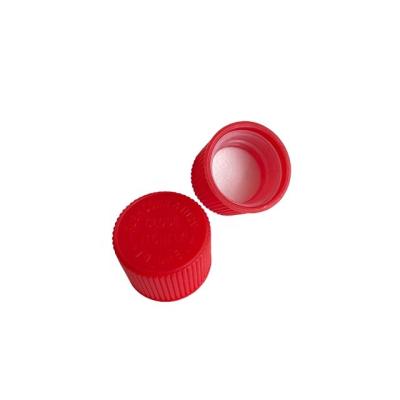 China Non Spill Resistant Kid Hat Screw Tamper Red Black Visible 18/410 Ribbed Closure for sale