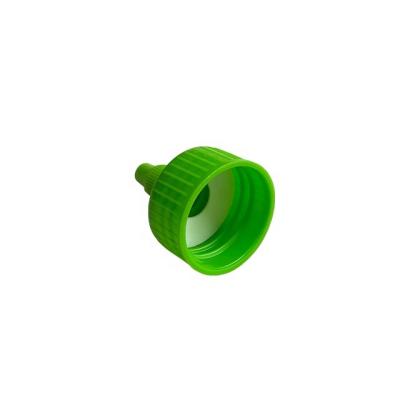 China Non Spill Green Color 20-410 24-410 Hot Selling Twist Top Cap With Aluminum Coating Sealing Cap for sale