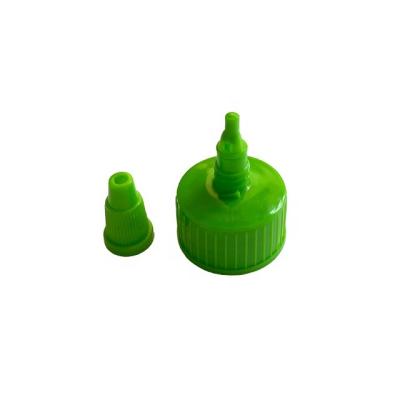 China Non Spill Good Quality 20-410 Green Color 24-410 Twist Top Cap With Aluminum Coating Sealing Cap for sale