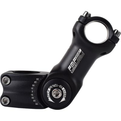 China Adjust the size and angle of the handlebars. Adjustable Bicycle Aluminum Alloy Stem 25.4/31.8 Post Riser Grip Tap Mountain Bike Stem for sale