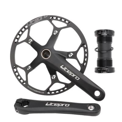 China Round Single Hole Crank 130BCD Bike Crank 53T 56T 58T Disc Bike Bicycle Sprocket Wheel Crankset for sale