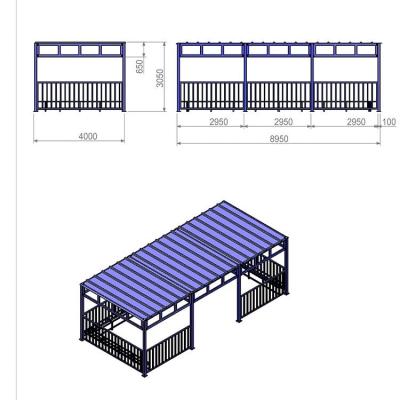 China Best Selling Galvanized Steel Project Storage Structure Workshop Rest Shed for sale