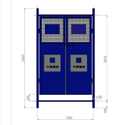 China Project Hot Sale Customized Protective Safety Metal Construction Elevator Door for sale