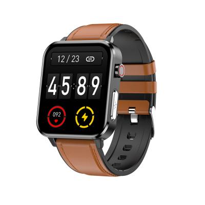 China Touch Screen Rectangle 1.70 Inch HD Color Screen ECG Devices Oxygen Heart Rate IP68 E86 Touch Control Wearable Waterproof Smartwatch Full for sale