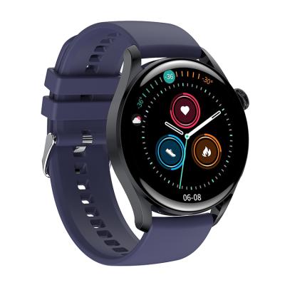 China Round Touch Screen Shenzhen Manufacturer ISO9001 Metal Time SPO2 Temperature Sensor BT Calls Digital Android Smart Watch For Sports Score for sale