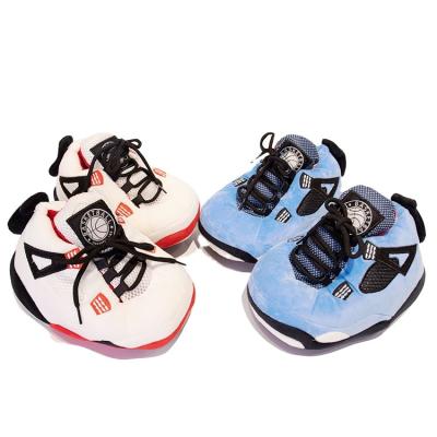 China Round Wholesale Cheap Sport Sneaker Slipper One Size Costom Plush Sneaker Slipper for sale